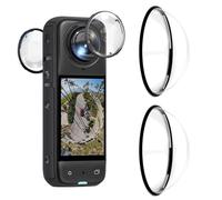 Protector de Lentes Compatible con Insta360 X5, Accesorio Cámara 360° en PC Óptico Alta Transparencia, Antivaho Antigolpes Antiarañazos, Instalación Rápida, Compatible con Protector para Insta 360 X5