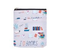 Protector de Libros NICENEEDED con Cremallera, Portada Del Libro Impreso, Bolsa de Almacenamiento de Bolsa de Libro de Tela Lavable con Funda Impermeable para Libros para Amantes de los Libros