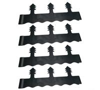 Protector de luz de jardín, cubierta de cabezal de aspersor para camino LED, luces, focos, PE para impacto, fácil visibilidad para cortar, negro, borde de borde de paisaje para todo tipo de clima (4