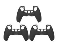 Protector de mando para PS5, funda de silicona con efecto acolchado, superficie antideslizante, resistente al sudor, suave y a prueba de golpes,