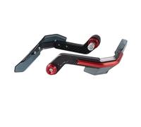 Protector de Manillar Deflector Viento Mango CNC Modificado Universal, Protectores a Prueba de Viento para Motocicleta, protección de Freno de bocina anticaída Protectores de Mano para Moto(Red)