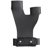 Protector de mano de cuero para entrenamiento deportivo con cómodo forro interior y detalles de remache reforzado para un apoyo fiable (negro)