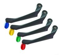 Protector de mano de motocicleta mecanizado CNC para barras de 22 mm - para escudo resistente a impactos para todoterreno, calle, crucero, scooter, Go para carreras de kart (rojo)