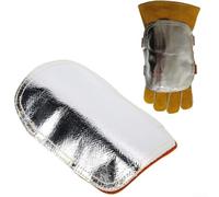 Protector de mano de soldadura, protector de mano de seguridad ergonómico resistente al calor de alta temperatura para trabajos de soldadura TIG MIG