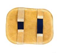 Protector de mano para soldadura de alta resistencia, piel de vacuno de ante de doble cara con lámina de aluminio reflectante del calor, 20,5 x 15 cm, 1 paquete