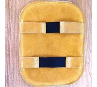 Protector de mano para soldadura de alta resistencia, piel de vacuno de ante de doble cara con lámina de aluminio reflectante del calor, 20,5 x 15 cm, protección laboral