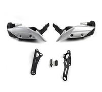 Protector De Mano Paramanos Extendidos para Motocicleta para Yamaha MT-09 MT 09 Tracer 2014-2018, Protector De Manillar Y Parabrisas.(Plata)