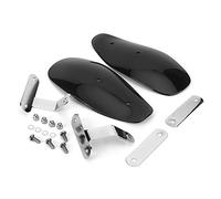 Protector de Mano Universal para Moto 10mm, Deflector de Viento, Acrílico y Aleación, Negro/Tostado/Transparente - Protección y Comodidad, Fácil Instalación en Espejos (negro)