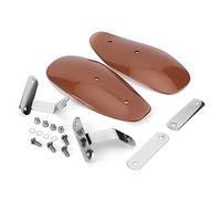 Protector de Mano Universal para Moto 10mm, Deflector de Viento, Acrílico y Aleación, Negro/Tostado/Transparente - Protección y Comodidad, Fácil Instalación en Espejos (Marrón oscura)