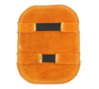 Protector de manos soldado de piel de vacuno con lámina de aluminio, resistente al calor, resistente a la abrasión, guante de soldadura para trabajos metálicos, protección industrial, 20,5 x 15 cm, 1