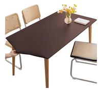 Protector De Mesa De PU, Mantel Rectangular Elástico con Borde Elástico, Impermeable, Resistente Al Aceite, Lavable, para Interiores Y Exteriores. Coffee 90x140cm/36x55in