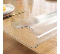 Protector de mesa de PVC esmerilado impermeable, 70 x 180 cm, lavable y fácil de cortar, protector de mesa de comedor de 1 mm, para uso doméstico y cocina