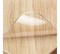 Protector de mesa de PVC transparente, tapete de cristal suave impermeable de 3 mm para mesas de café y comedor, 50 x 100 cm
