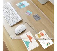 Protector de Mesa Transparente 80x32cm,Protector Escritorio Antideslizante Impermeable en PVC,Tapete Escritorio para Oficina y Hogar,Mantel PVC Transparente Rectangular (80x42x0.15cm)