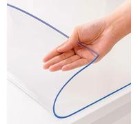 Protector de mesa transparente de 1,5 mm de grosor, alfombrilla de escritorio de PVC impermeable, mantel de vinilo resistente al calor, funda de plástico transparente para muebles (S 70x150cm)