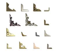 Protector de Metal para Esquinas de Libro 150Pcs 15 Estilos Cantoneras para Esquinas Libros Protectores de Esquina Vintage Decoración para Esquinas para Álbumes, Libros, Menús (10Pcs por Estilo)