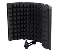 ＡＷＨＡＯ Protector de Micrófono, Pantalla Antiviento, Escudo Acústico Plegable, Espuma Absorbente, Panel de Grabación Vocal Ajustable para Crear Grabaciones, 3 Paneles