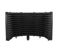 ＡＷＨＡＯ Protector de Micrófono, Pantalla Antiviento, Escudo Acústico Plegable, Espuma Absorbente, Panel de Grabación Vocal Ajustable para Crear Grabaciones, 5 Paneles
