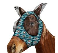 Protector de mosca para caballos, protección facial elástica contra moscas para caballo, máscara antimoscas de malla ajustable, equipo ecuestre para clima cálido