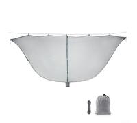 Protector de moscas portátil para camping y uso en cama colgante, ligero y transpirable para protección contra insectos, fácil instalación para aventureros (gris)