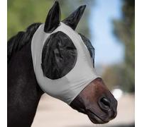 Protector de moscas suave y elástico para caballos con paneles de malla de corte preciso para protección específica contra insectos y regulación térmica (gris)