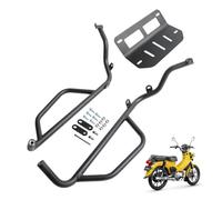 Protector de motor de motocicleta para barras de carretera compatible con Honda CT125 Trail 125 Hunter Cub Cross Cub CC110, acero al carbono, fácil de instalar, negro mate