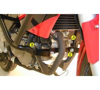 Protector de motor negro para Honda CBR 125 R (2007-2011)