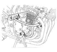 Protector de motor negro para Suzuki GSF 650/S Bandit (2005-2006)