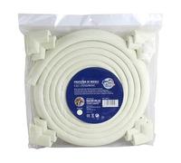 Protector de Mueble 4.6m + 8 Esquinas, Color Blanco Roto, Ideal para Proteger Muebles y Esquinas de Golpes y raspaduras.