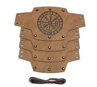 Protector de muñeca medieval en relieve, muñequera ajustable de cuero de cuero para muñeca, accesorios de juego de rol, pulseras para mujeres y hombres, negro, marrón, medieval