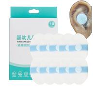 Protector de oídos impermeable para niños - diez cubiertas adhesivas para tubo de ducha, protector de ducha transpirable | Pegatinas impermeables para orejas de bebé durante el baño, clases de