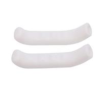 Protector de Palanca de Freno Ligero Impermeable Duradero Antideslizante para Bicicleta de Carretera Bicicleta de Montaña 1 par Blanco Gris Silicona 2.9" X 0.5" Ajuste Universal para (WHITE)