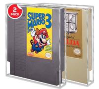Protector de pantalla acrílico compatible con cartucho de juegos Nintendo NES, 4 mm de grosor, antipolvo, anti UV y sin ácidos, compatible con Duck Hunt, Adventure Island, Mega Man, Punch Out (paquete