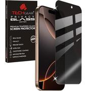 Protector de Pantalla Antiespía TECHGEAR para iPhone 16 Pro de 6.3 Pulgadas, Filtro de Privacidad Edición Vidrio Templado Genuino