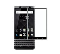 Protector de pantalla BlackBerry Keyone, cobertura completa 9H Protector de pantalla de cristal templado para BlackBerry Keyone con burbuja anti-huellas digitales (Negro)