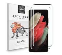 Protector de Pantalla Completo para Samsung Galaxy S21 Ultra [2-Pack], 3D Curvado Cobertura Completa Vidrio Templado, Alta Definicion Anti-Rasguños, Samsung Galaxy S21 Ultra Protector Pantalla