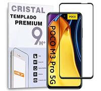 Protector de Pantalla Curvo para XIAOMI REDMI Note 10 5G - XIAOMI Poco M3 Pro 5G, Negro, Cristal Vidrio Templado Premium, 3D / 4D / 5D, Anti Roturas