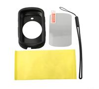 Protector de pantalla de cristal templado para Garmin Edge 530 | Material de silicona suave, absorción de impactos, recortes precisos, color negro, ajuste seguro para ciclismo (negro)