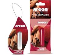 AREON Liquido Ambientador Canela Manzana Coche Casa Olor Fruit Perfume Mini Colgar Colgante Rojo Retrovisor Oficina 3D 5ml (Apple and Cinnamon Pack de 3)