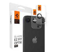 Protector de pantalla de lente de cmara de spigen [Glastr Optik Pro] diseado para iPhone 16E - Black [2 paquete]