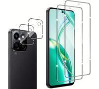 Protector de Pantalla de Lente de Vidrio Templado 6 en 1 para Honor 200 X7C (200 Smart = X7C), Protector de Lente de Cámara para Honor 200 Smart para Honor X7C Vidrio de Cámara HD