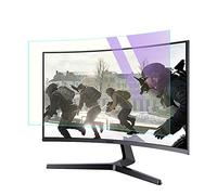 Protector De Pantalla De Monitor Anti Luz Azul De 32 Pulgadas - Película De Filtro Antideslumbrante Para Pantalla Curva, Sin Burbujas De Aire/Aliviar La Fatiga Visual/Ultra Claro