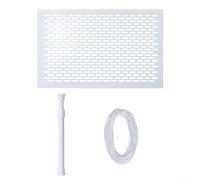 Protector de pantalla de red de malla para drenaje junto a la piscina, filtro de desechos de plástico resistente con varilla telescópica y cuerda elástica, 15.3 x 9.8 pulgadas,