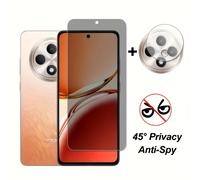Protector de Pantalla de Vidrio para OPPO Reno 12F, Película de Lente de Cámara y Privacidad en Reno12F