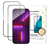 Protector de pantalla de vidrio templado para iPhone 17 / 16 Pro con adhesivo completo - 2 unidades.