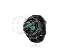 Protector de pantalla de vidrio templado para reloj inteligente Garmin Forerunner 570 de 47 mm con borde de zorro de aluminio alto, película duradera, delgada, ligera, de alta definición, paquete de 3