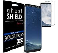 Protector de pantalla ghostSHIELD de Techgear® para Samsung Galaxy S8 (SM-G950), TPU reforzado, cubre completamente la pantalla, incluso las áreas curvas (2 unidades)
