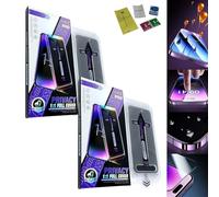 Protector de pantalla invisible para iPhone, sin polvo, sin burbujas, para iPhone X-15 Pro Max, instalación con un solo clic, anticaídas y resistente al desgaste (2 películas de privacidad, 12 Pro