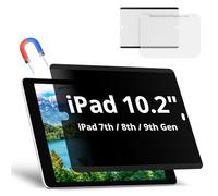 Protector de pantalla magnético de privacidad compatible con iPad de 9ª, 8ª y 7ª generación de 10.2 pulgadas, filtro de luz azul antirreflejos, protector sin burbujas, protector a prueba de huellas