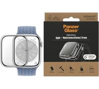 Protector de pantalla PanzerGlass™ para Apple Watch 8/7 de 41 mm - Funda protectora para Apple Watch 8/7 de 41 mm contra arañazos e impactos con marco de plástico y vidrio templado, negro